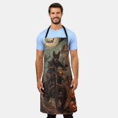 Australische Kelpie Riding Motorrad Halloween Schürze (Getragen)