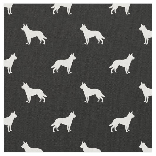 Australische Kelpie-Silhouette Stoff (Nahaufnahme)