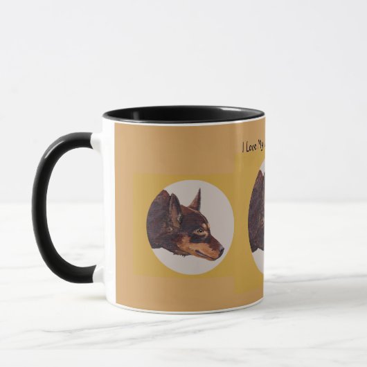 Australische Kelpie-Wecker-Kaffee-Tasse Tasse (Links)