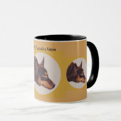 Australische Kelpie-Wecker-Kaffee-Tasse Tasse (VorderseiteRechts)