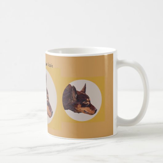 Australische Kelpie-Wecker-Kaffee-Tasse Tasse (Rechts)