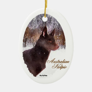 Australische Kelpie-Weihnachtsgeschenk-Verzierung Keramikornament