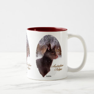 Australische Kelpie Weihnachtsgeschenke Zweifarbige Tasse