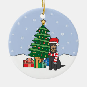 Australische Kelpie-Weihnachtsverzierung Keramik Ornament