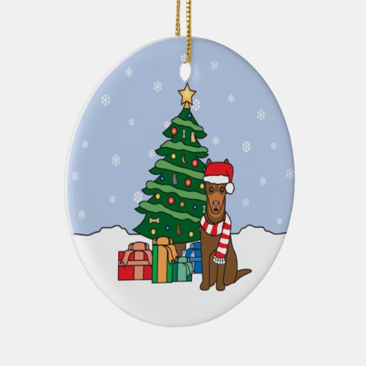 Australische Kelpie-Weihnachtsverzierung Keramik Ornament (Rechts)