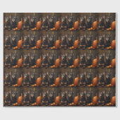 Australische Kelpie Welpe Autumn Delight Pumpkin Geschenkpapier (Flach)