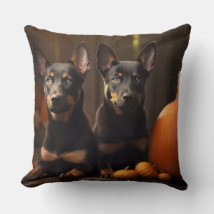 Australische Kelpie Welpe Autumn Delight Pumpkin Kissen