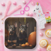 Australische Kelpie Welpe Autumn Delight Pumpkin Pappteller (Party)