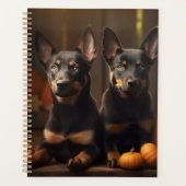 Australische Kelpie Welpe Autumn Delight Pumpkin Planer (Vorderseite)