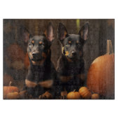 Australische Kelpie Welpe Autumn Delight Pumpkin Schneidebrett (Vorderseite)