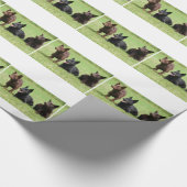 Australische Kelpie-Welpen Geschenkpapier (Ecke)