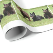 Australische Kelpie-Welpen Geschenkpapier (Rolleneckpunkt)