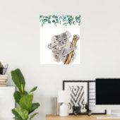 Australische Koala-Mutter-und-Kind-Kinderstube Poster (Heimbüro)