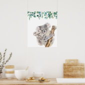 Australische Koala-Mutter-und-Kind-Kinderstube Poster (Küche)