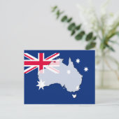 Australische Kontur-Karte Postkarte (Stehend Vorderseite)