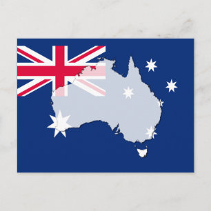 Australische Kontur-Karte Postkarte