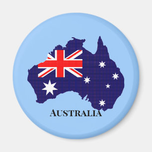 Australische Kontur und Flagge Magnet