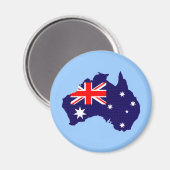 Australische Kontur und Flagge Magnet (Vorderseite/Rückseite)