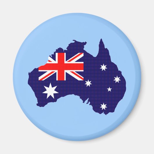 Australische Kontur und Flagge Magnet (Vorne)