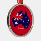 Australische Kontur und Flagge Ornament Aus Metall (Rechts)