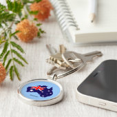 Australische Kontur und Flagge Schlüsselanhänger (Seite)