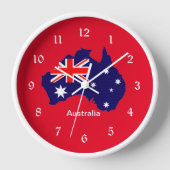 Australische Kontur und Flagge Uhr (Vorderseite)
