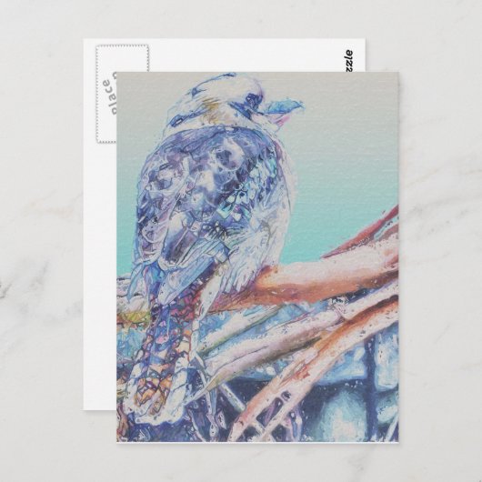 Australische Kookaburra Postkarte (Vorne/Hinten)