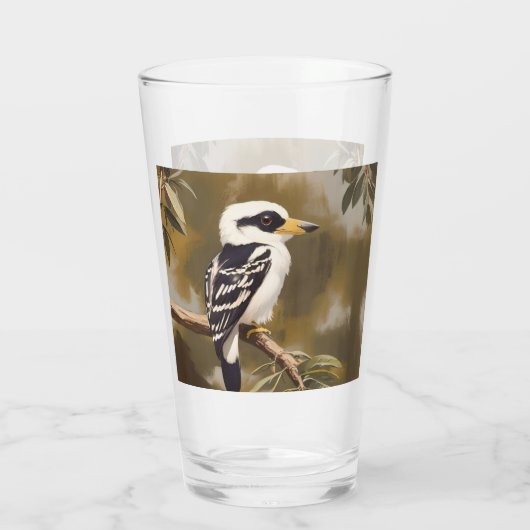 australische Kookaburramalerei, Glas (Rückseite)