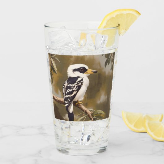 australische Kookaburramalerei, Glas (Rückseite Ice)