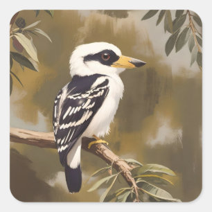australische Kookaburramalerei, Quadratischer Aufkleber
