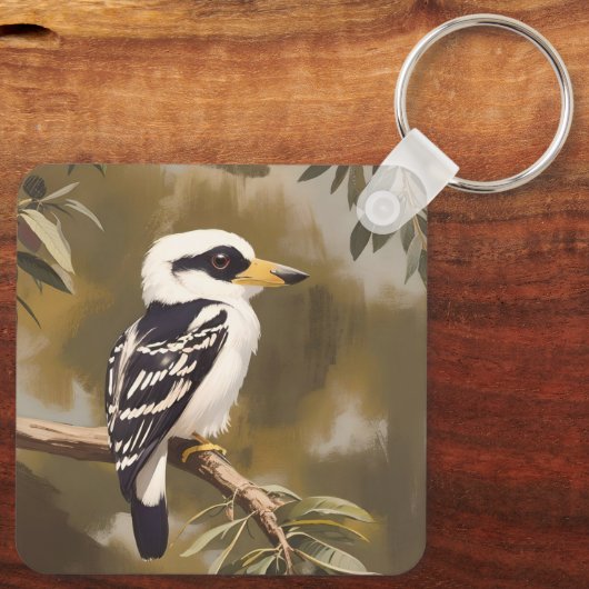 australische Kookaburramalerei, Schlüsselanhänger (Rückseite)