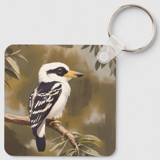 australische Kookaburramalerei, Schlüsselanhänger (Rückseite)