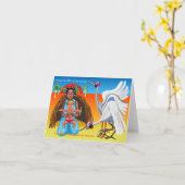 Australische Krippe Karte (Gelbe Blume)