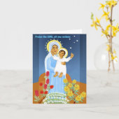 Australische Krippe Karte (Gelbe Blume)