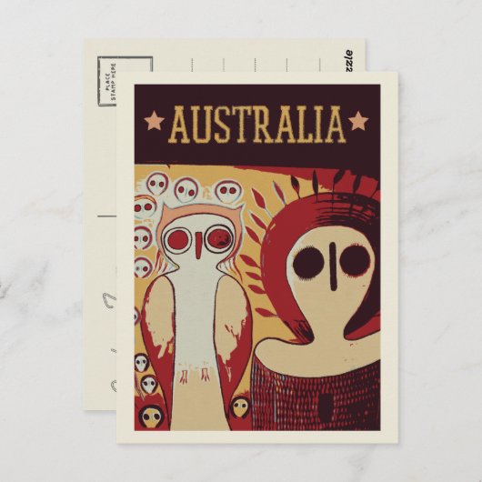 Australische Kunst aus Australien Postkarte (Vorne/Hinten)