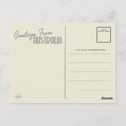 Australische Kunst aus Australien Postkarte (Rückseite)