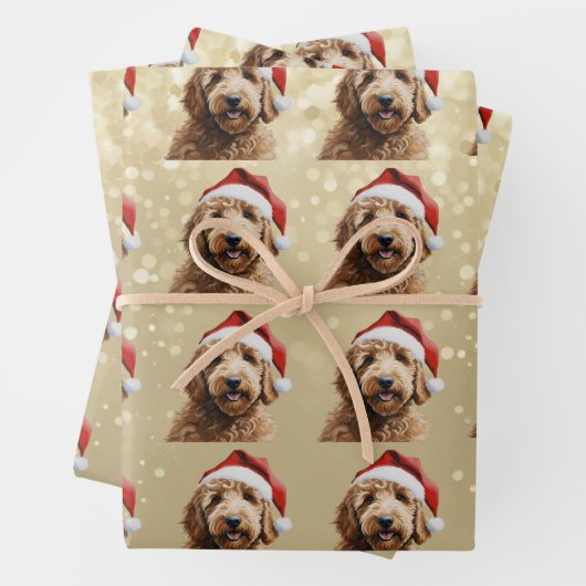 Australische Labradoodle 1 Holiday Edition Geschenkpapier Set (Beispiel)