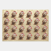 Australische Labradoodle 1 Holiday Edition Geschenkpapier Set (Vorderseite)