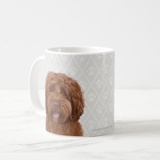 Australische labradoodle Kaffee-Tasse Kaffeetasse (Vorderseite Links)