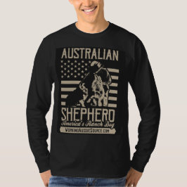 Australische lange Hülse der USA der Männer T-Shirt