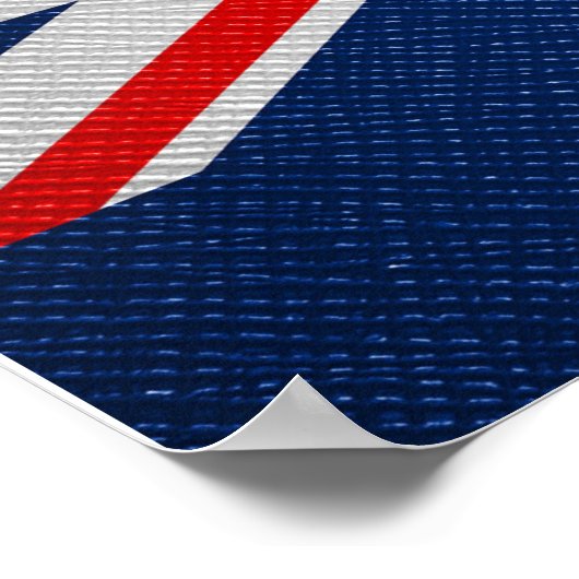 Australische Lederflagge Poster (Ecke)