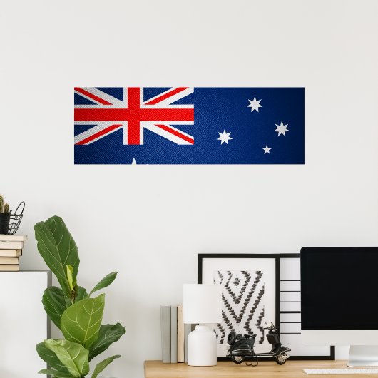 Australische Lederflagge Poster (Heimbüro)