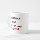 australische Liebe Kaffee Tasse (Vorderseite Links)
