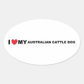 australische Liebe Ovaler Aufkleber (Vorderseite)