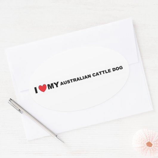 australische Liebe Ovaler Aufkleber (Umschlag)