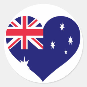 Australische Liebe Runder Aufkleber