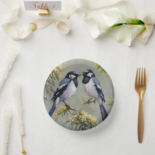 australische Magien in Baumölfarbe, Papierschale Pappteller (Hochzeit)