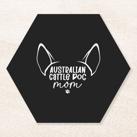 Australische Mama für Rinderhunde Untersetzer (Vorderseite)