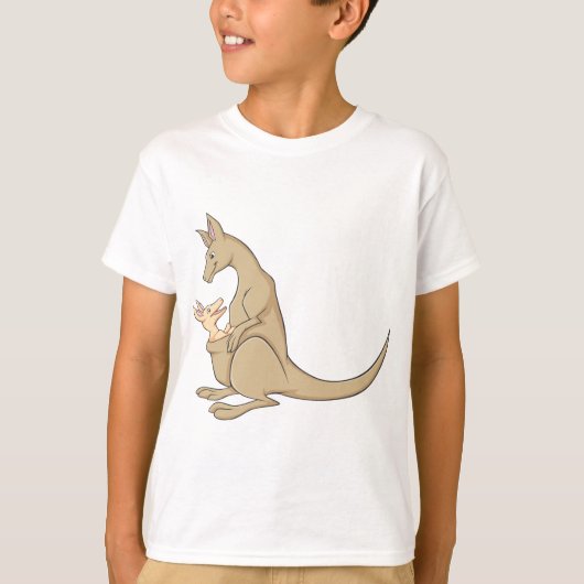 Australische Mutter Kangaroo und Baby Joey T-Shirt (Vorderseite)