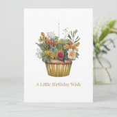 Australische National Blume Cupcake Birthday Card Karte (Stehend Vorderseite)